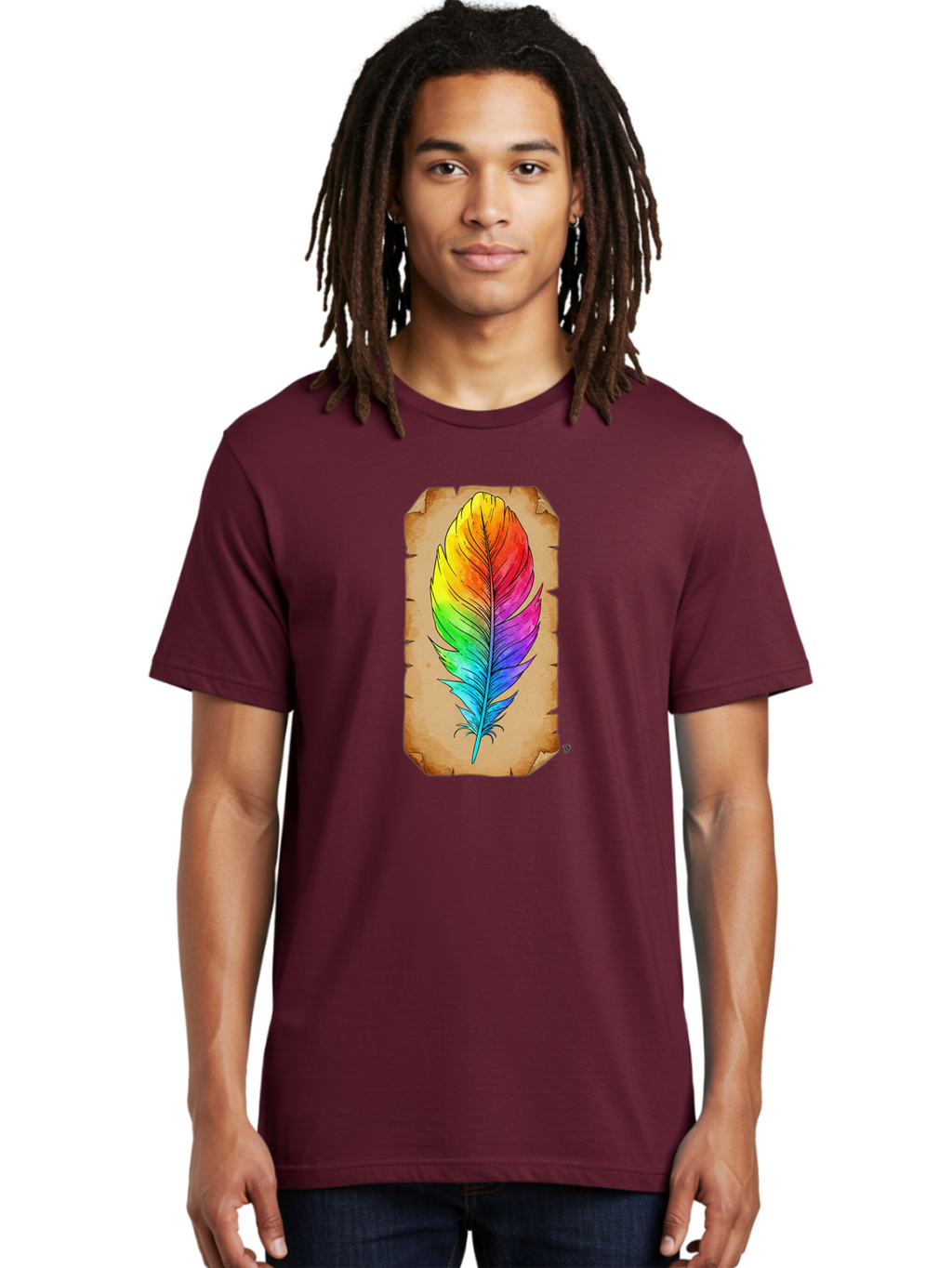 Rainbow-Feather-7 Men'S Graphic Tee, 100% Cotton, Comfortable Casual Summer Wear, Machine Washable, Vintage Camera, Old Camera, Antique Camera, Black Camera, Classic Photography, Photography Equipment, Nostalgic Device, Film Camera, Camera Art Baj230