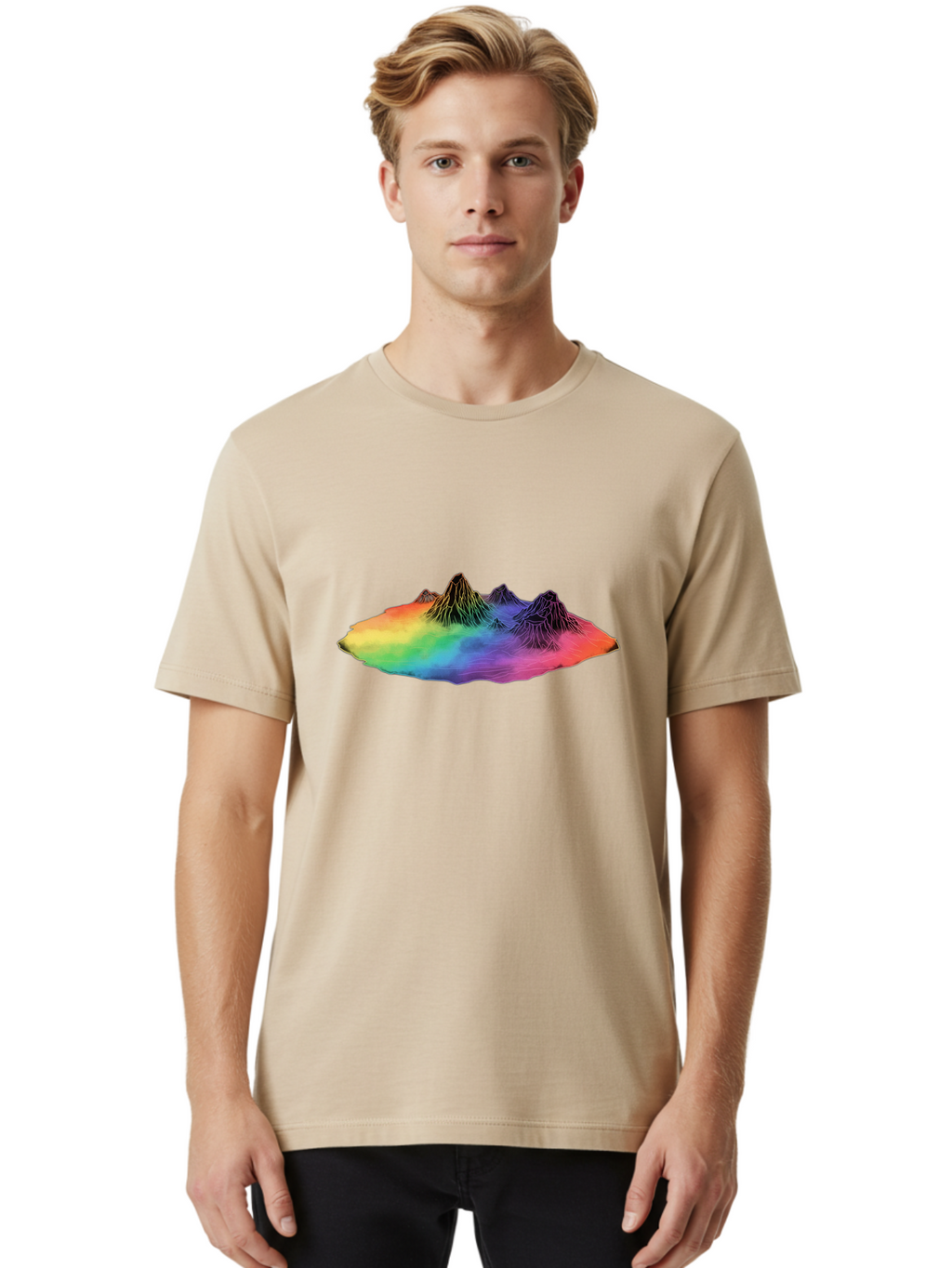 Rainbow-Mountains Men'S Graphic Tee, 100% Cotton, Comfortable Casual Summer Wear, Machine Washable, Vintage Camera, Old Camera, Antique Camera, Black Camera, Classic Photography, Photography Equipment, Nostalgic Device, Film Camera, Camera Art Baj237
