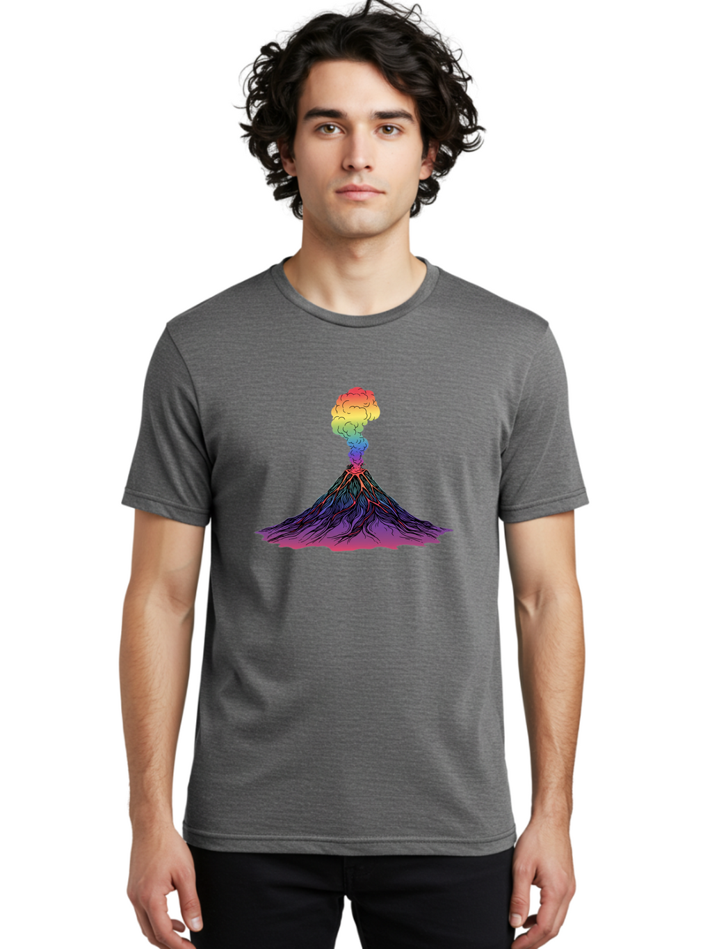 Rainbow-Volcano Men'S Graphic Tee, 100% Cotton, Comfortable Casual Summer Wear, Machine Washable, Vintage Camera, Old Camera, Antique Camera, Black Camera, Classic Photography, Photography Equipment, Nostalgic Device, Film Camera, Camera Art Baj240