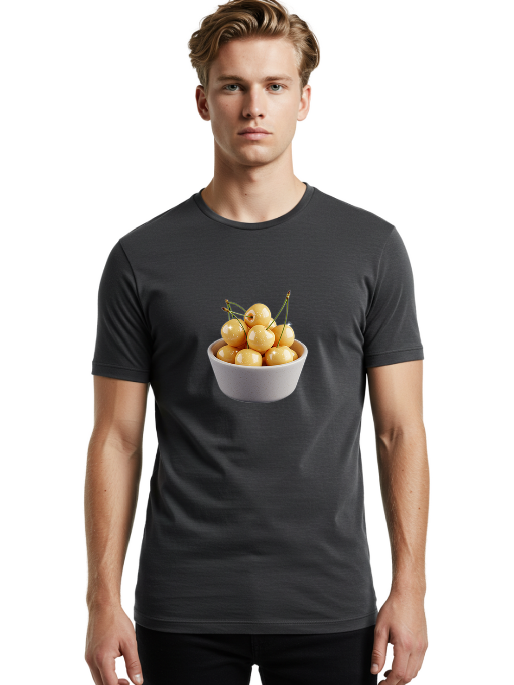 Rainier-Cherries Men'S Graphic Tee, 100% Cotton, Comfortable Casual Summer Wear, Machine Washable, Vintage Camera, Old Camera, Antique Camera, Black Camera, Classic Photography, Photography Equipment, Nostalgic Device, Film Camera, Camera Art Baj241