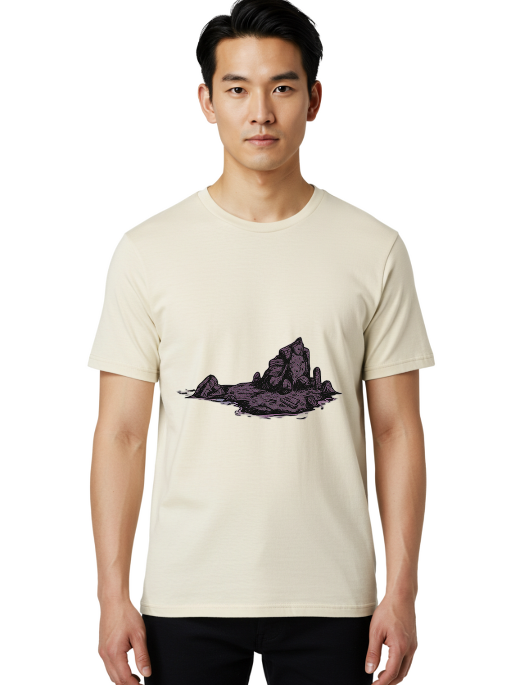 Rock-Formation Men'S Graphic Tee, 100% Cotton, Comfortable Casual Summer Wear, Machine Washable, Vintage Camera, Old Camera, Antique Camera, Black Camera, Classic Photography, Photography Equipment, Nostalgic Device, Film Camera, Camera Art Baj243