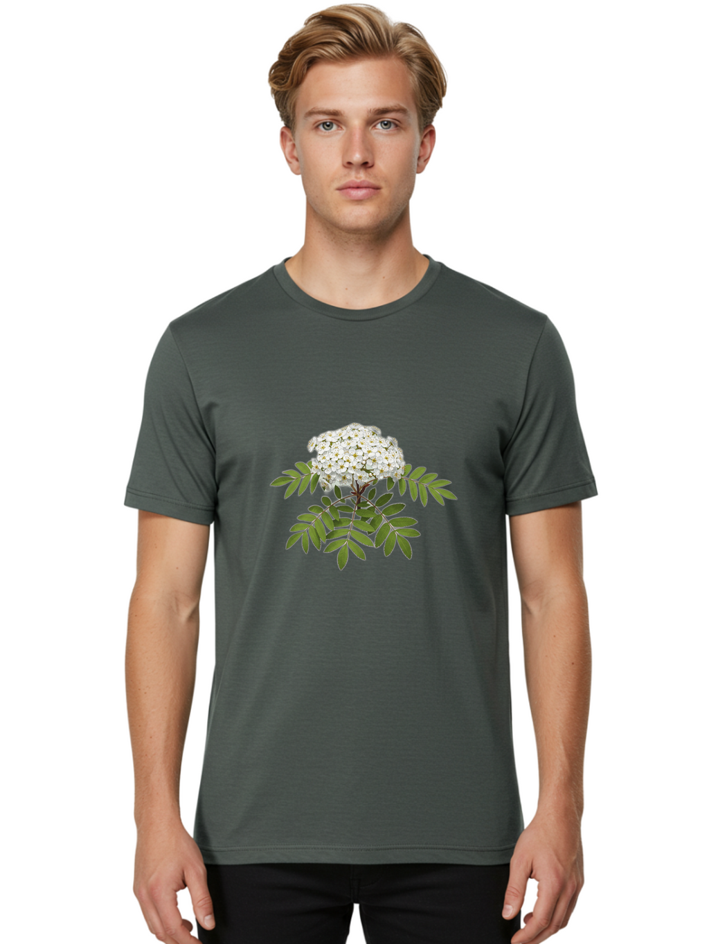 Rowan-Tree-Flowers Men'S Graphic Tee, 100% Cotton, Comfortable Casual Summer Wear, Machine Washable, Vintage Camera, Old Camera, Antique Camera, Black Camera, Classic Photography, Photography Equipment, Nostalgic Device, Film Camera, Baj244
