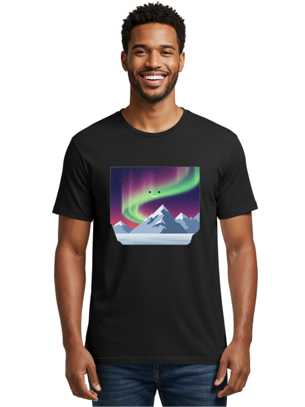 Smiling-Aurora-Borealis Men'S Graphic Tee, 100% Cotton, Comfortable Casual Summer Wear, Machine Washable, Vintage Camera, Old Camera, Antique Camera, Black Camera, Classic Photography, Photography Equipment, Nostalgic Device, Film Camera, Baj255