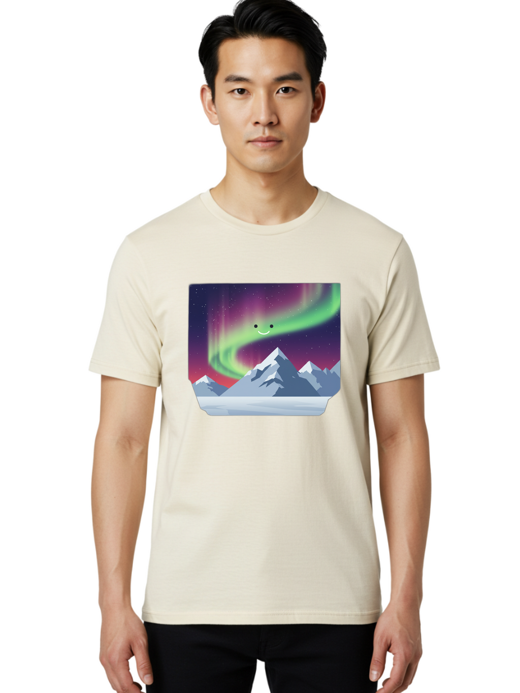 Smiling-Aurora-Borealis Men'S Graphic Tee, 100% Cotton, Comfortable Casual Summer Wear, Machine Washable, Vintage Camera, Old Camera, Antique Camera, Black Camera, Classic Photography, Photography Equipment, Nostalgic Device, Film Camera, Baj255