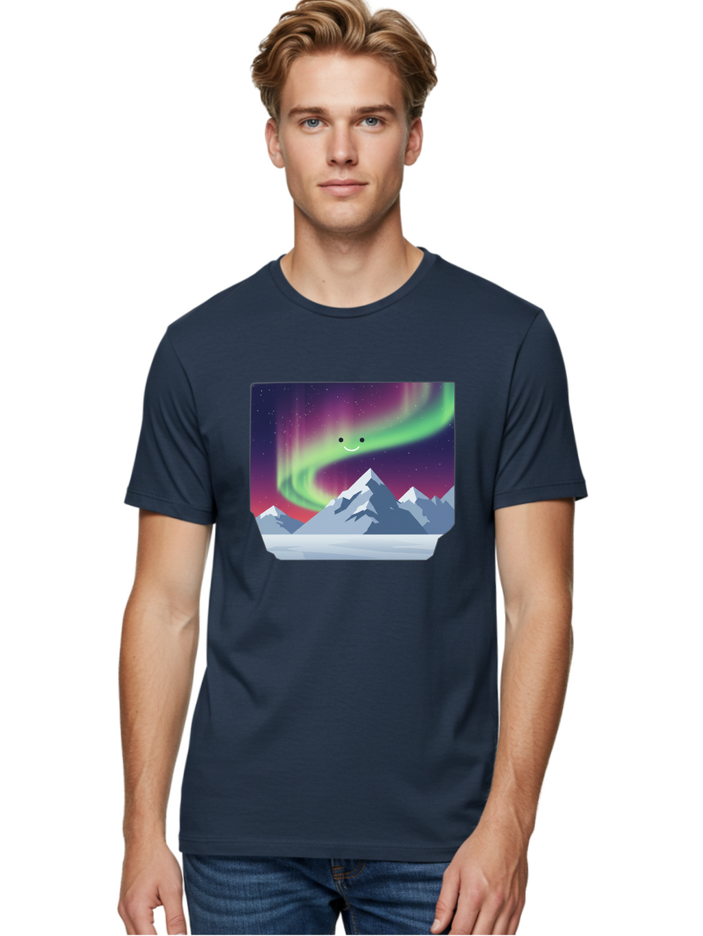 Smiling-Aurora-Borealis Men'S Graphic Tee, 100% Cotton, Comfortable Casual Summer Wear, Machine Washable, Vintage Camera, Old Camera, Antique Camera, Black Camera, Classic Photography, Photography Equipment, Nostalgic Device, Film Camera, Baj255
