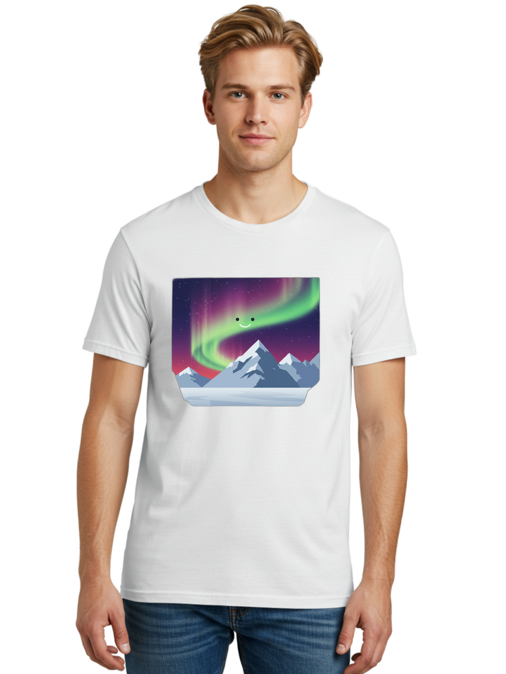 Smiling-Aurora-Borealis Men'S Graphic Tee, 100% Cotton, Comfortable Casual Summer Wear, Machine Washable, Vintage Camera, Old Camera, Antique Camera, Black Camera, Classic Photography, Photography Equipment, Nostalgic Device, Film Camera, Baj255