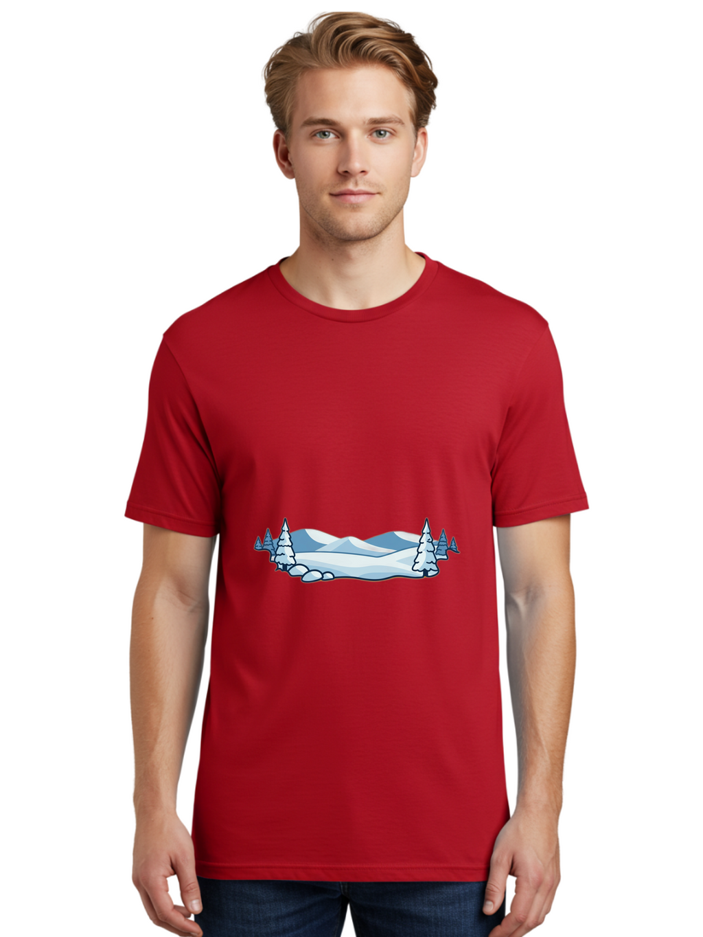Snowy-Landscape Men'S Graphic Tee, 100% Cotton, Comfortable Casual Summer Wear, Machine Washable, Vintage Camera, Old Camera, Antique Camera, Black Camera, Classic Photography, Photography Equipment, Nostalgic Device, Film Camera, Camera Art Baj259
