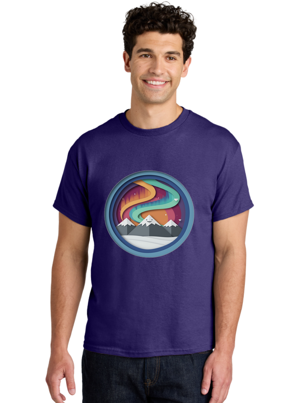Stylized-Mountain-Landscape Men'S Graphic Tee, 100% Cotton, Comfortable Casual Summer Wear, Machine Washable, Vintage Camera, Old Camera, Antique Camera, Black Camera, Classic Photography, Photography Equipment, Nostalgic Device, Film Camera, Baj263