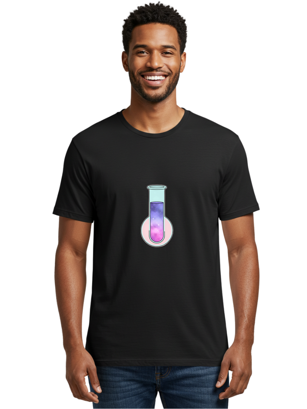 Test-Tube-Galaxy Men'S Graphic Tee, 100% Cotton, Comfortable Casual Summer Wear, Machine Washable, Vintage Camera, Old Camera, Antique Camera, Black Camera, Classic Photography, Photography Equipment, Nostalgic Device, Film Camera, Camera Art Baj267