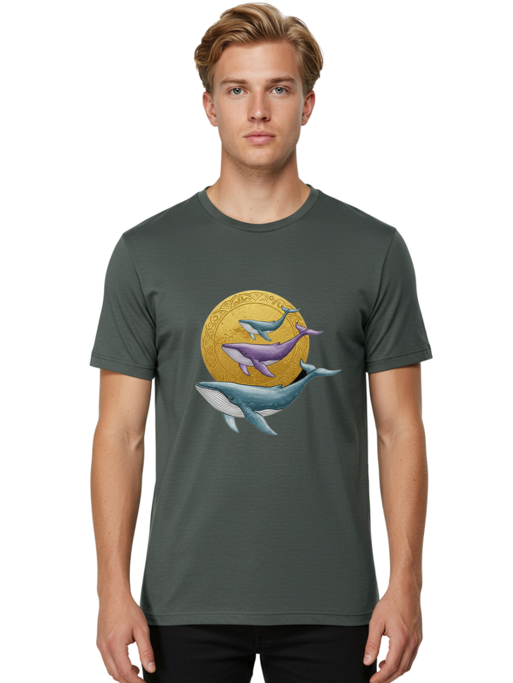 Three-Whales-1 Men'S Graphic Tee, 100% Cotton, Comfortable Casual Summer Wear, Machine Washable, Vintage Camera, Old Camera, Antique Camera, Black Camera, Classic Photography, Photography Equipment, Nostalgic Device, Film Camera, Camera Art Baj269