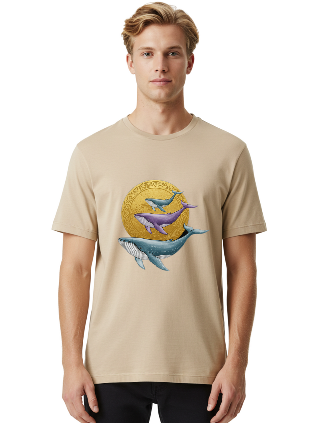 Three-Whales-1 Men'S Graphic Tee, 100% Cotton, Comfortable Casual Summer Wear, Machine Washable, Vintage Camera, Old Camera, Antique Camera, Black Camera, Classic Photography, Photography Equipment, Nostalgic Device, Film Camera, Camera Art Baj269