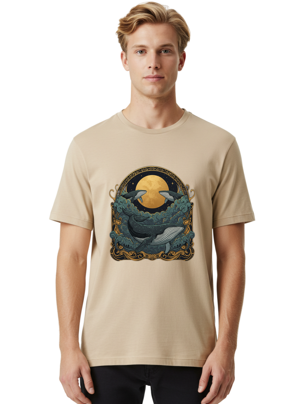 Three-Whales-2 Men'S Graphic Tee, 100% Cotton, Comfortable Casual Summer Wear, Machine Washable, Vintage Camera, Old Camera, Antique Camera, Black Camera, Classic Photography, Photography Equipment, Nostalgic Device, Film Camera, Camera Art Baj270