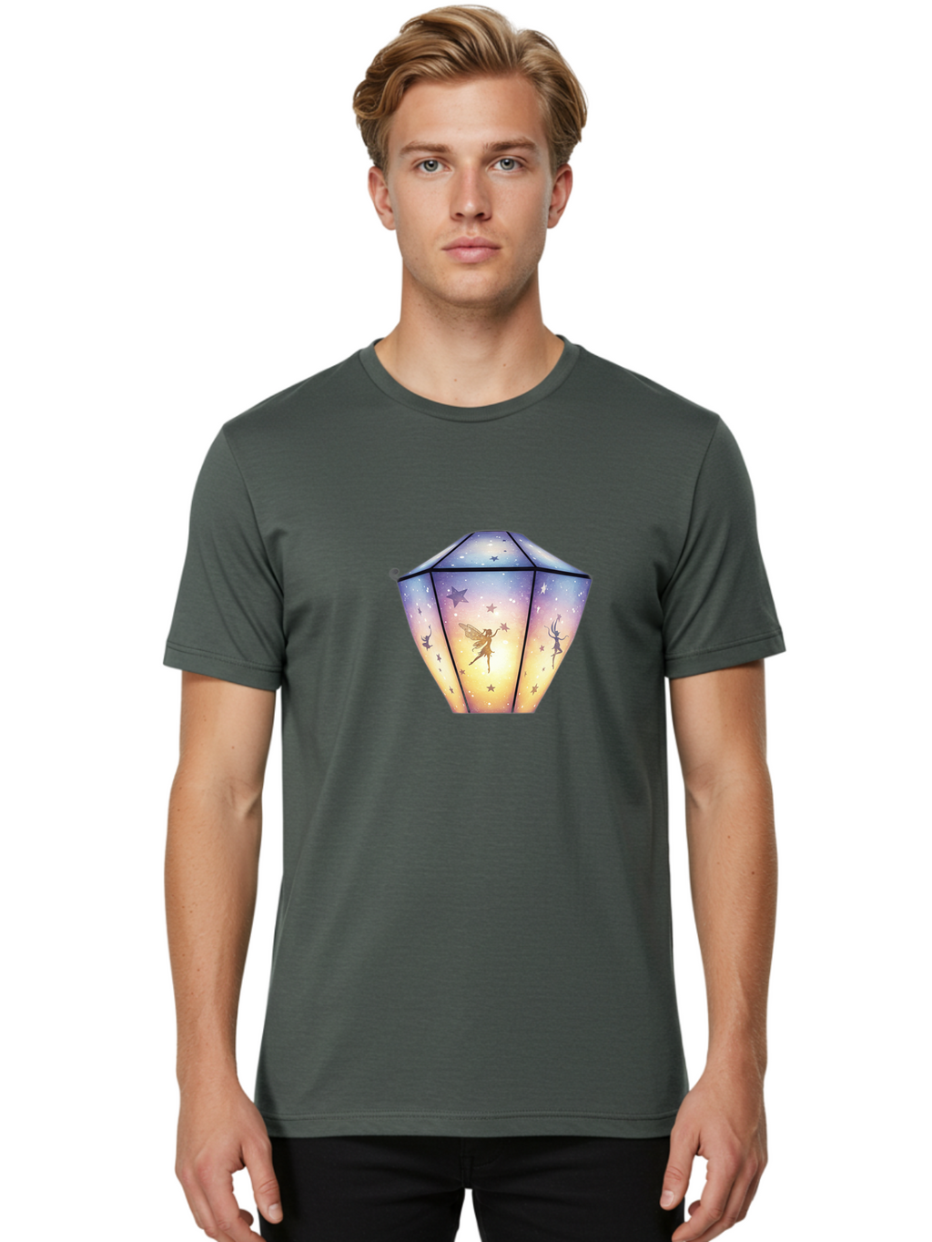 Tinkerbell-Lantern Men'S Graphic Tee, 100% Cotton, Comfortable Casual Summer Wear, Machine Washable, Vintage Camera, Old Camera, Antique Camera, Black Camera, Classic Photography, Photography Equipment, Nostalgic Device, Film Camera, Baj274