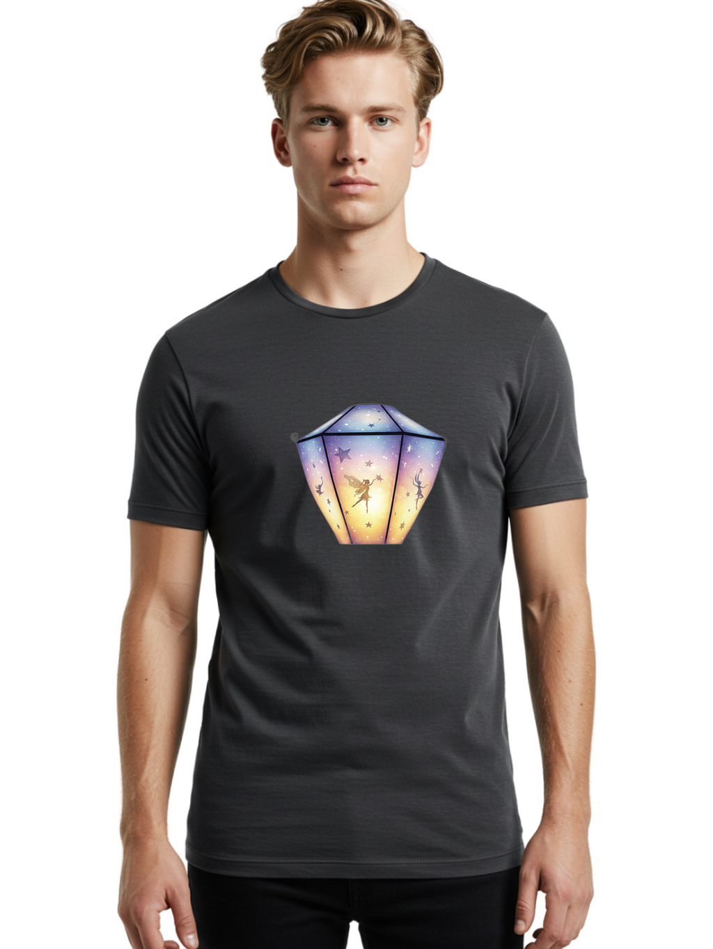 Tinkerbell-Lantern Men'S Graphic Tee, 100% Cotton, Comfortable Casual Summer Wear, Machine Washable, Vintage Camera, Old Camera, Antique Camera, Black Camera, Classic Photography, Photography Equipment, Nostalgic Device, Film Camera, Baj274