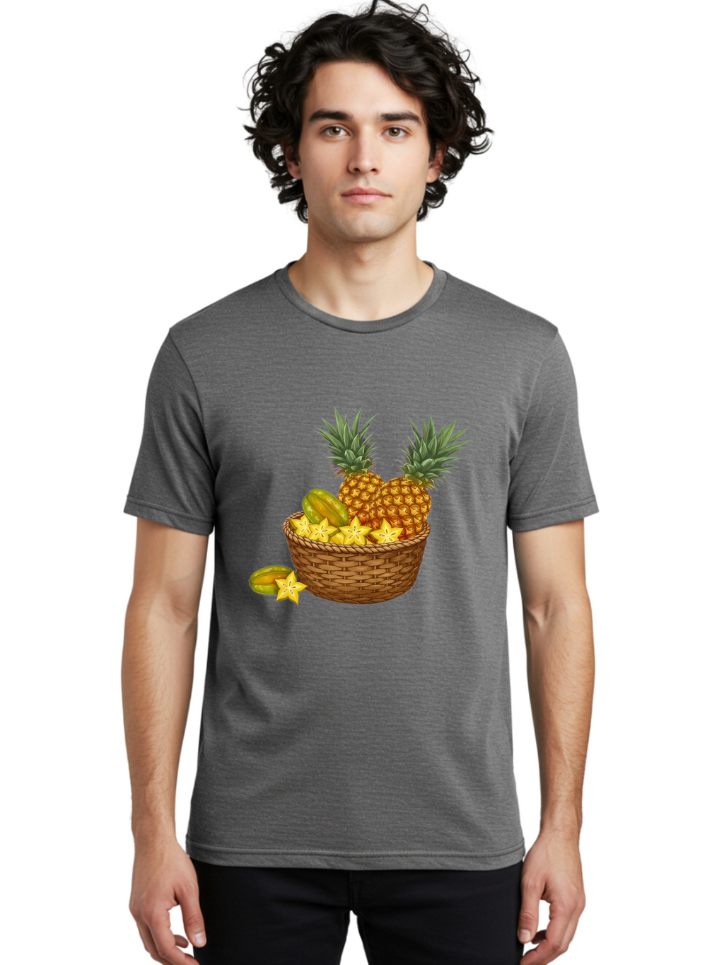 Tropical-Fruits-Basket Men'S Graphic Tee, 100% Cotton, Comfortable Casual Summer Wear, Machine Washable, Vintage Camera, Old Camera, Antique Camera, Black Camera, Classic Photography, Photography Equipment, Nostalgic Device, Film Camera, Baj279