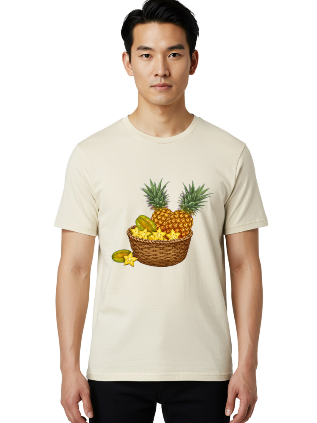 Tropical-Fruits-Basket Men'S Graphic Tee, 100% Cotton, Comfortable Casual Summer Wear, Machine Washable, Vintage Camera, Old Camera, Antique Camera, Black Camera, Classic Photography, Photography Equipment, Nostalgic Device, Film Camera, Baj279