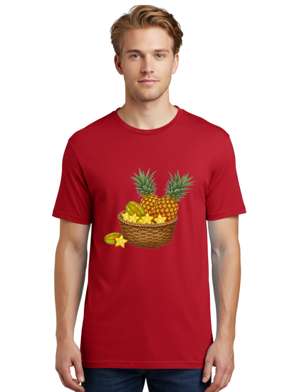 Tropical-Fruits-Basket Men'S Graphic Tee, 100% Cotton, Comfortable Casual Summer Wear, Machine Washable, Vintage Camera, Old Camera, Antique Camera, Black Camera, Classic Photography, Photography Equipment, Nostalgic Device, Film Camera, Baj279