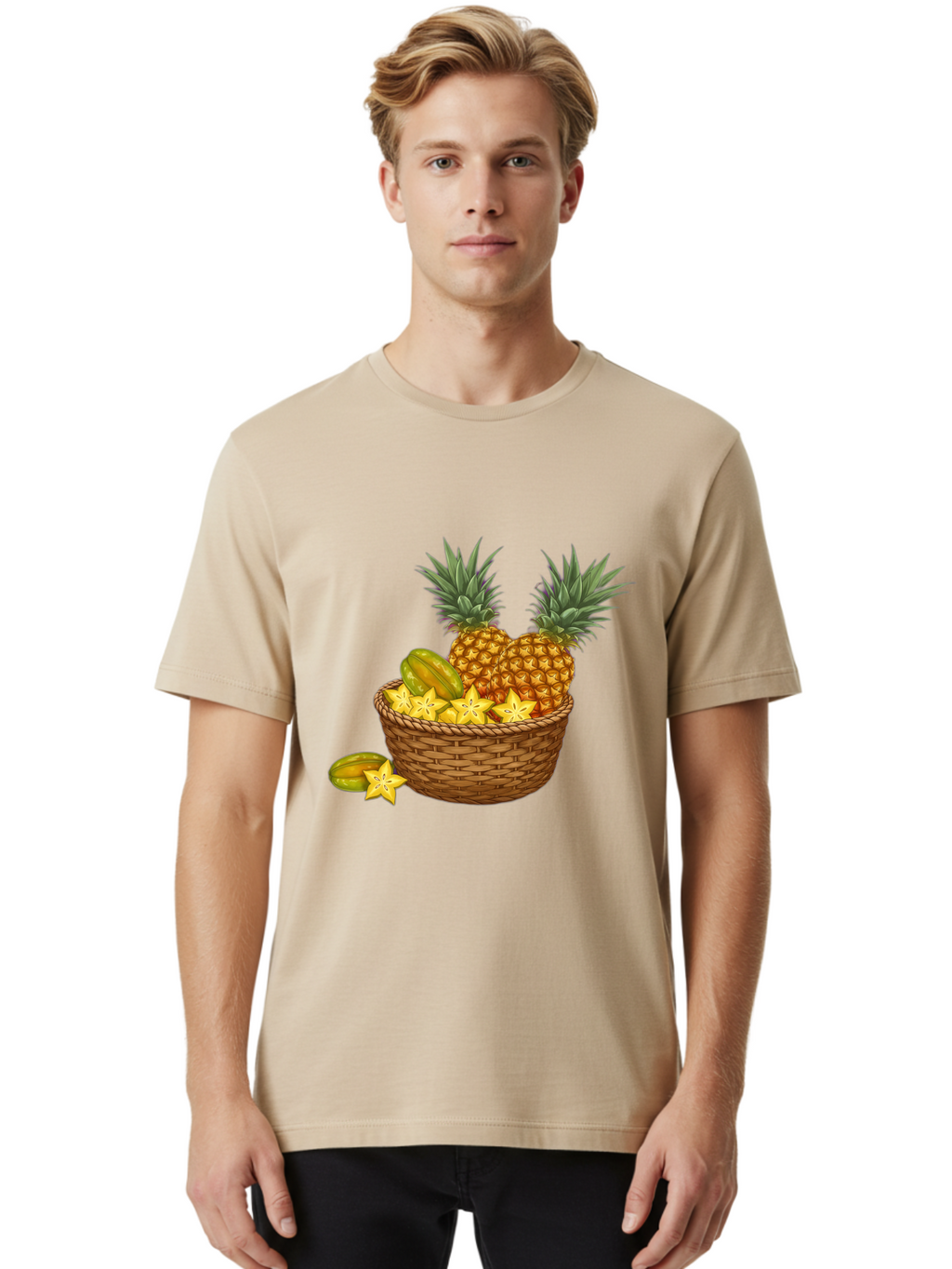 Tropical-Fruits-Basket Men'S Graphic Tee, 100% Cotton, Comfortable Casual Summer Wear, Machine Washable, Vintage Camera, Old Camera, Antique Camera, Black Camera, Classic Photography, Photography Equipment, Nostalgic Device, Film Camera, Baj279