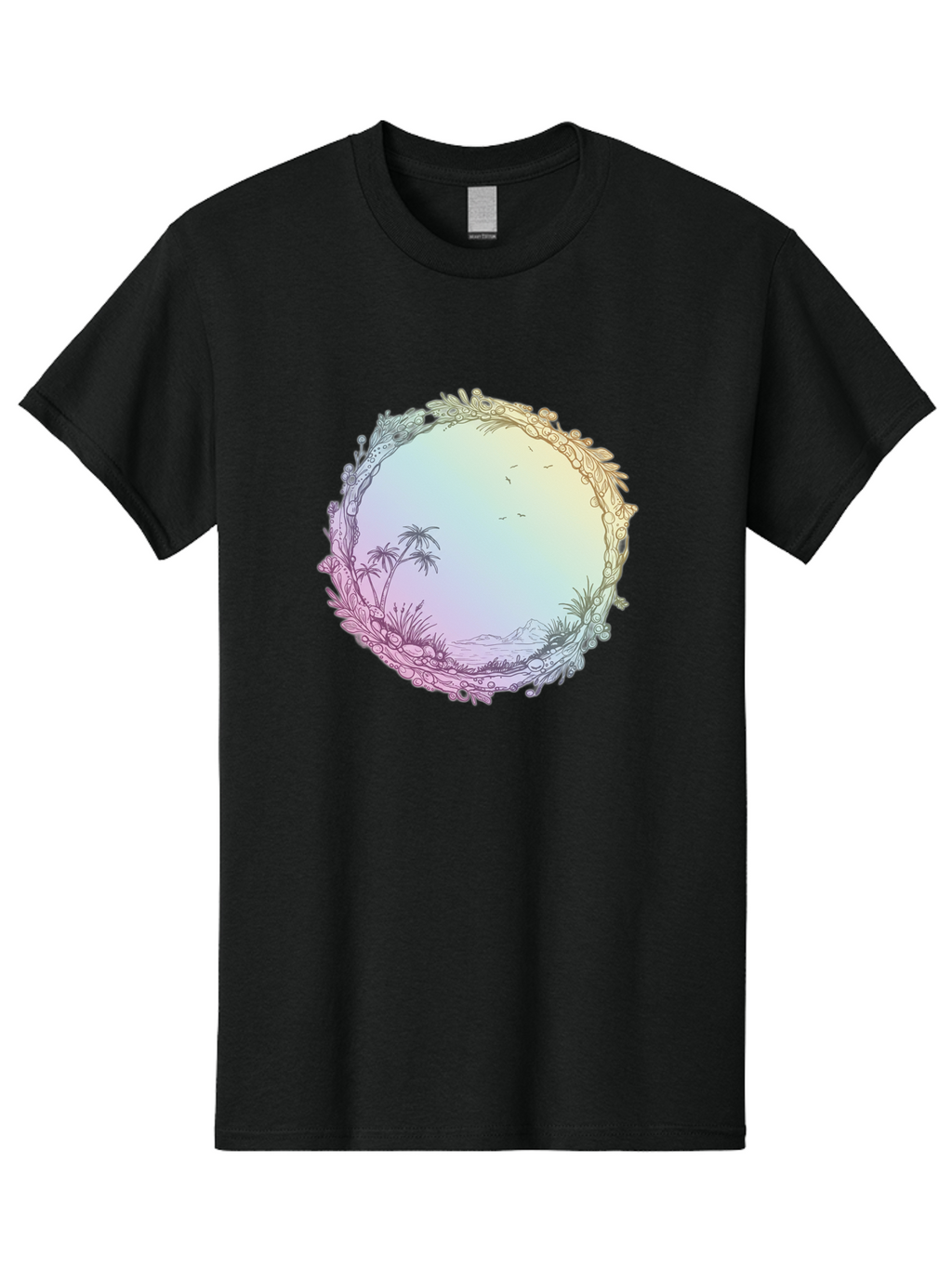 Tropical-Landscape Men'S Graphic Tee, 100% Cotton, Comfortable Casual Summer Wear, Machine Washable, Vintage Camera, Old Camera, Antique Camera, Black Camera, Classic Photography, Photography Equipment, Nostalgic Device, Film Camera, Baj280