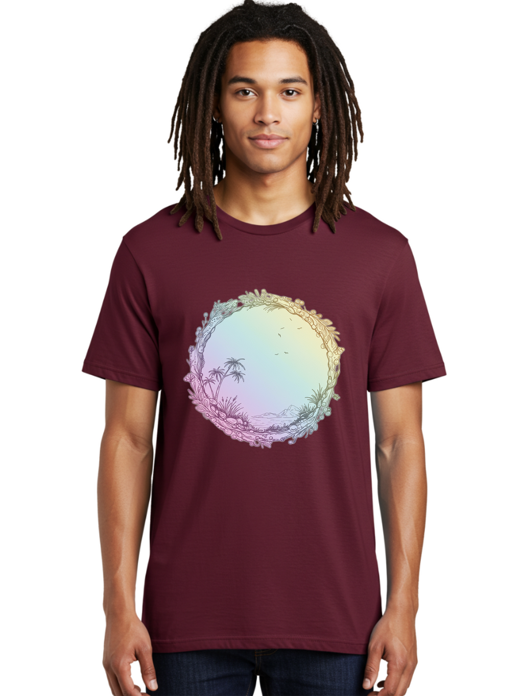Tropical-Landscape Men'S Graphic Tee, 100% Cotton, Comfortable Casual Summer Wear, Machine Washable, Vintage Camera, Old Camera, Antique Camera, Black Camera, Classic Photography, Photography Equipment, Nostalgic Device, Film Camera, Baj280