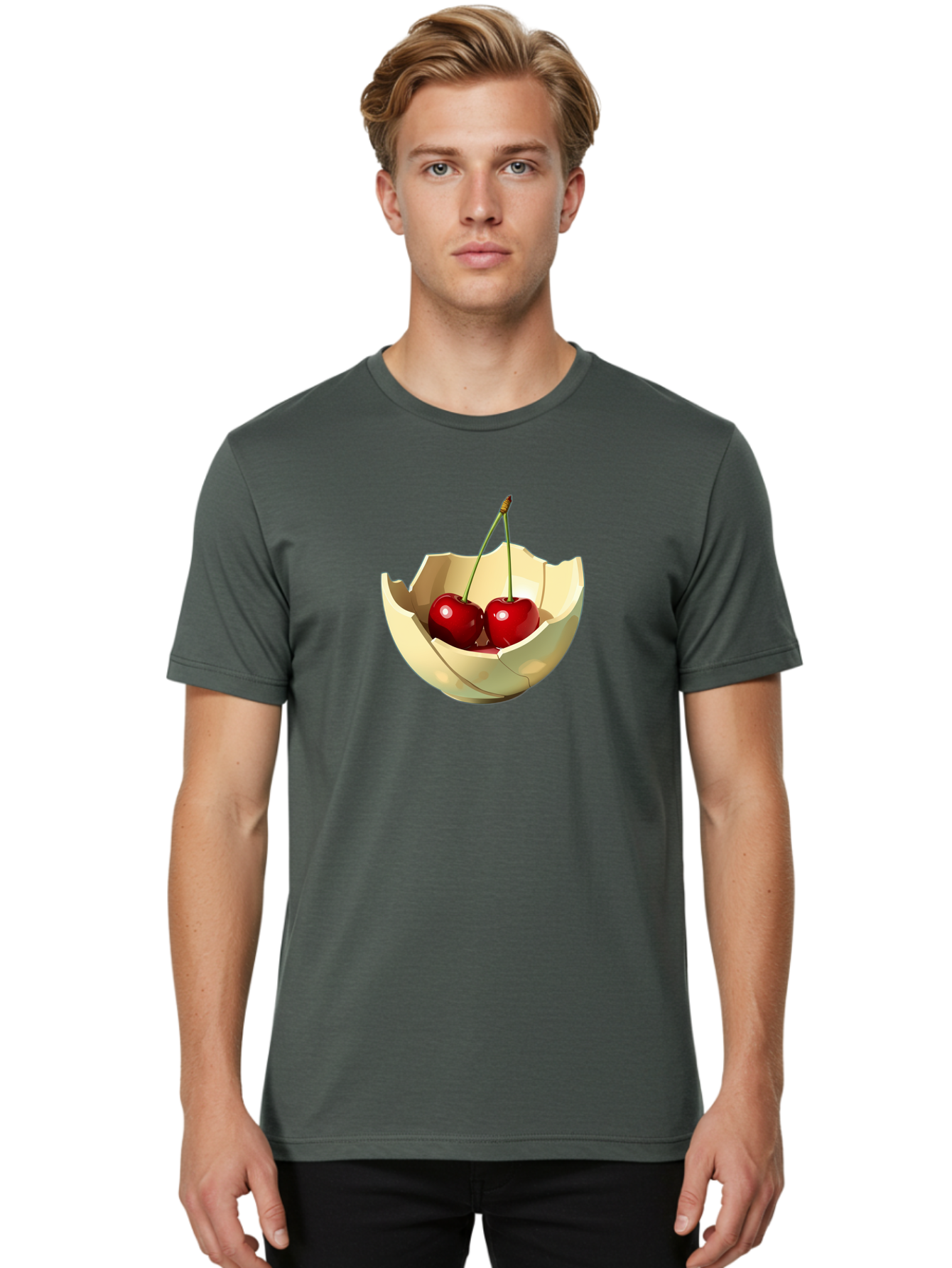 Two-Cherries Men'S Graphic Tee, 100% Cotton, Comfortable Casual Summer Wear, Machine Washable, Vintage Camera, Old Camera, Antique Camera, Black Camera, Classic Photography, Photography Equipment, Nostalgic Device, Film Camera, Camera Art Baj282