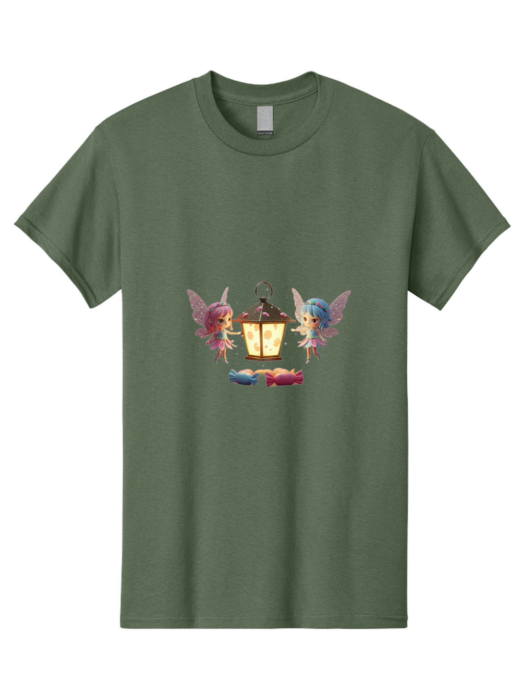 Two-Fairies-With-Lantern-1 Men'S Graphic Tee, 100% Cotton, Comfortable Casual Summer Wear, Machine Washable, Vintage Camera, Old Camera, Antique Camera, Black Camera, Classic Photography, Photography Equipment, Nostalgic Device, Film Camera, Baj283