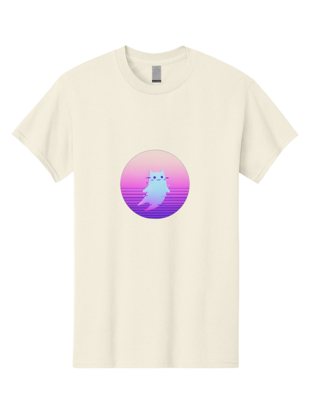 Vaporwave-Cat-1 Men'S Graphic Tee, 100% Cotton, Comfortable Casual Summer Wear, Machine Washable, Vintage Camera, Old Camera, Antique Camera, Black Camera, Classic Photography, Photography Equipment, Nostalgic Device, Film Camera, Camera Art Baj289