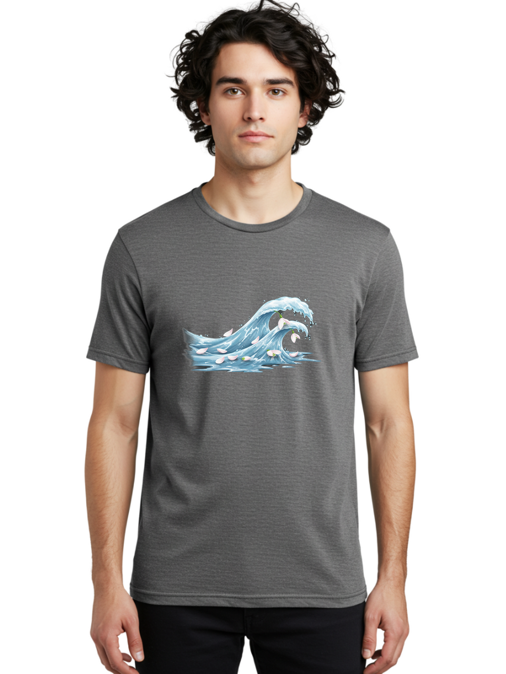 Wave Men'S Graphic Tee, 100% Cotton, Comfortable Casual Summer Wear, Machine Washable, Vintage Camera, Old Camera, Antique Camera, Black Camera, Classic Photography, Photography Equipment, Nostalgic Device, Film Camera, Camera Art Baj296