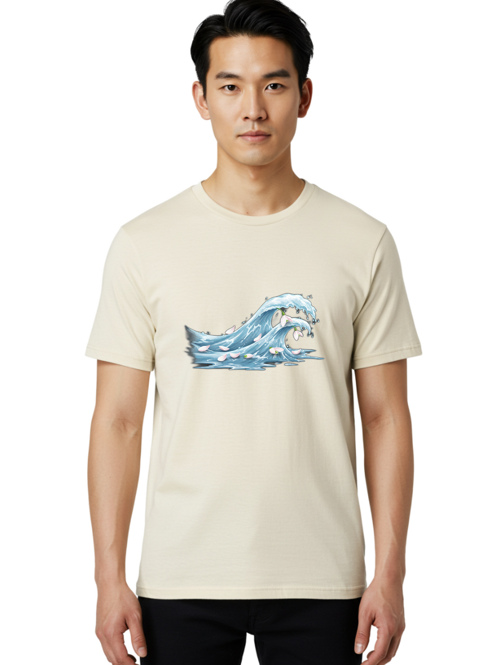 Wave Men'S Graphic Tee, 100% Cotton, Comfortable Casual Summer Wear, Machine Washable, Vintage Camera, Old Camera, Antique Camera, Black Camera, Classic Photography, Photography Equipment, Nostalgic Device, Film Camera, Camera Art Baj296
