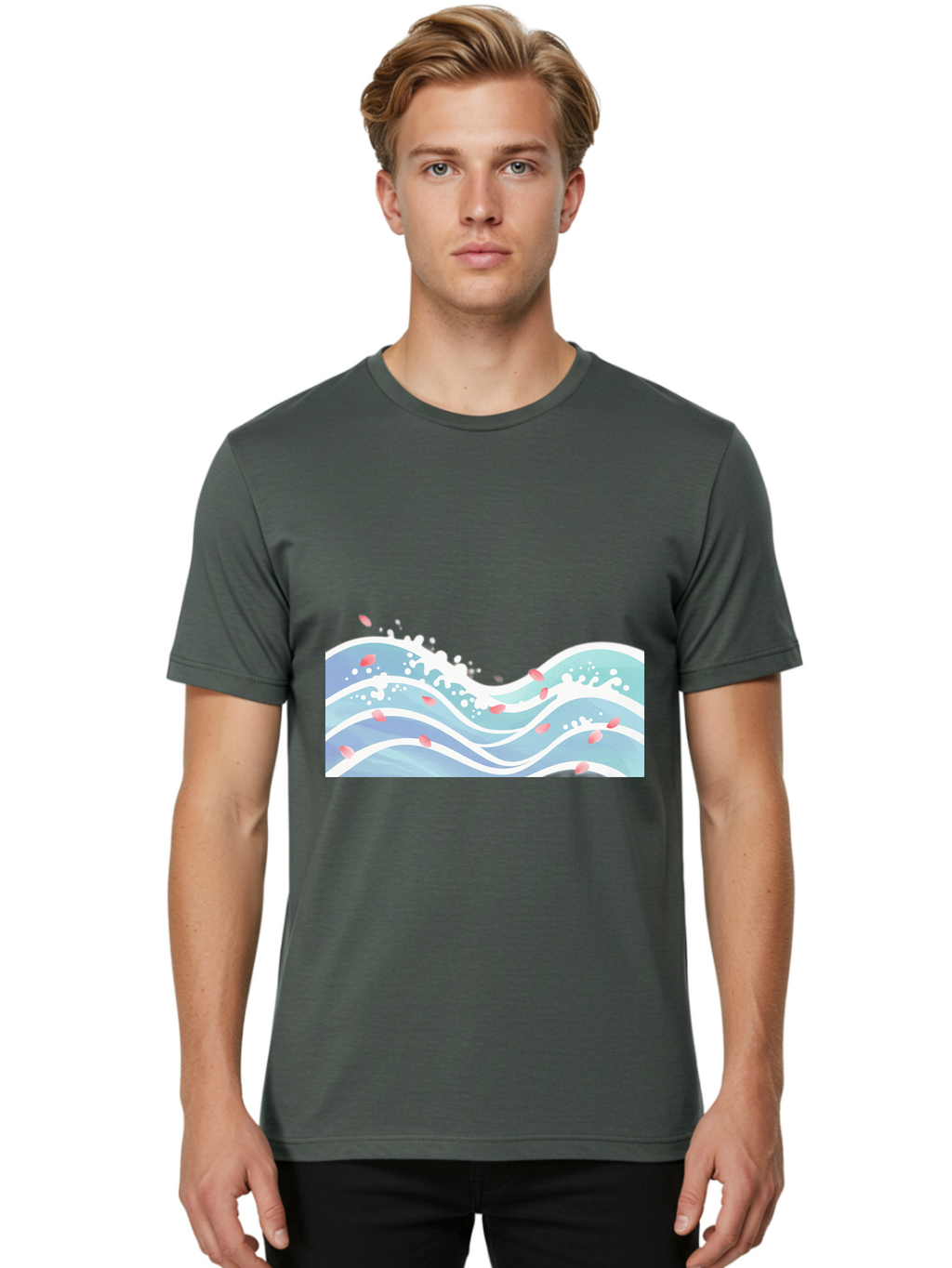 Waves-And-Petals Men'S Graphic Tee, 100% Cotton, Comfortable Casual Summer Wear, Machine Washable, Vintage Camera, Old Camera, Antique Camera, Black Camera, Classic Photography, Photography Equipment, Nostalgic Device, Film Camera, Camera Art Baj297