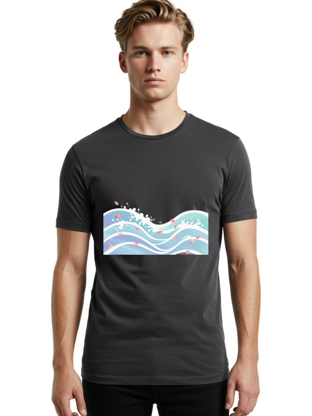 Waves-And-Petals Men'S Graphic Tee, 100% Cotton, Comfortable Casual Summer Wear, Machine Washable, Vintage Camera, Old Camera, Antique Camera, Black Camera, Classic Photography, Photography Equipment, Nostalgic Device, Film Camera, Camera Art Baj297