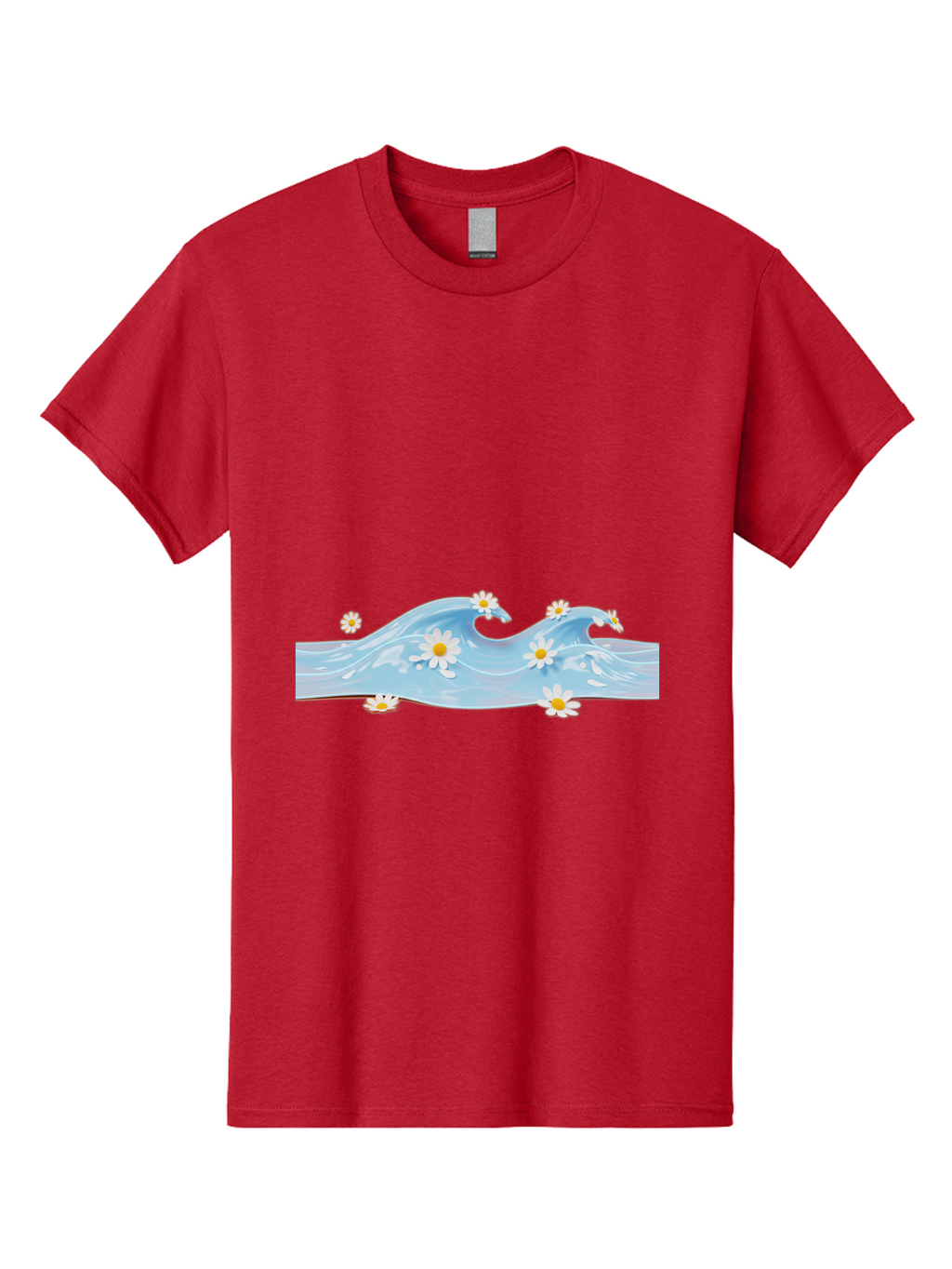 Wavy-Water-With-Daisies Men'S Graphic Tee, 100% Cotton, Comfortable Casual Summer Wear, Machine Washable, Vintage Camera, Old Camera, Antique Camera, Black Camera, Classic Photography, Photography Equipment, Nostalgic Device, Film Camera, Baj299