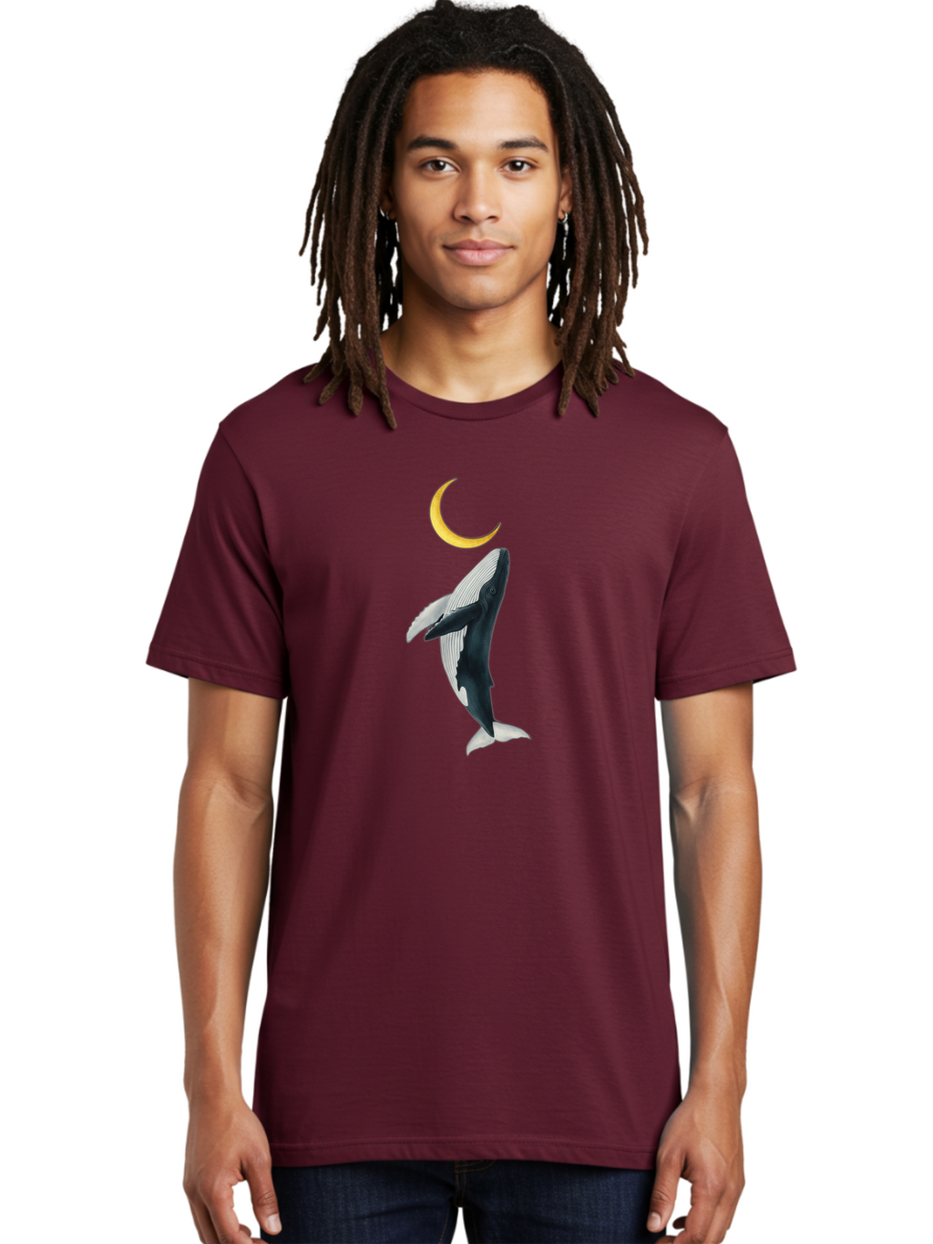 Whale-And-Crescent-Moon Men'S Graphic Tee, 100% Cotton, Comfortable Casual Summer Wear, Machine Washable, Vintage Camera, Old Camera, Antique Camera, Black Camera, Classic Photography, Photography Equipment, Nostalgic Device, Film Camera, Baj300