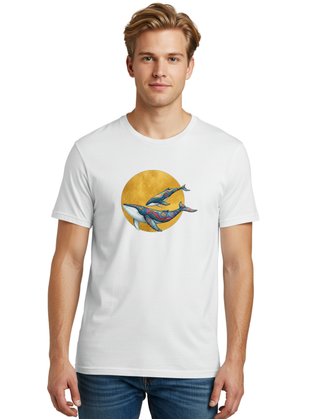 Whales-1 Men'S Graphic Tee, 100% Cotton, Comfortable Casual Summer Wear, Machine Washable, Vintage Camera, Old Camera, Antique Camera, Black Camera, Classic Photography, Photography Equipment, Nostalgic Device, Film Camera, Camera Art Baj302