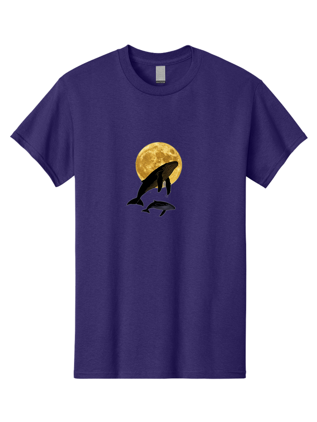 Whales-And-Moon-2 Men'S Graphic Tee, 100% Cotton, Comfortable Casual Summer Wear, Machine Washable, Vintage Camera, Old Camera, Antique Camera, Black Camera, Classic Photography, Photography Equipment, Nostalgic Device, Film Camera, Camera Art Baj304