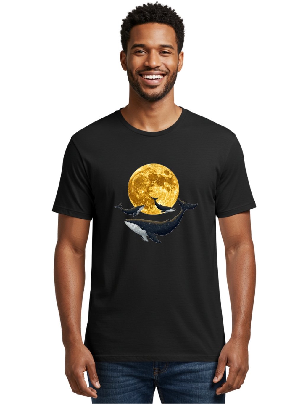 Whales-And-Moon Men'S Graphic Tee, 100% Cotton, Comfortable Casual Summer Wear, Machine Washable, Vintage Camera, Old Camera, Antique Camera, Black Camera, Classic Photography, Photography Equipment, Nostalgic Device, Film Camera, Camera Art Baj305