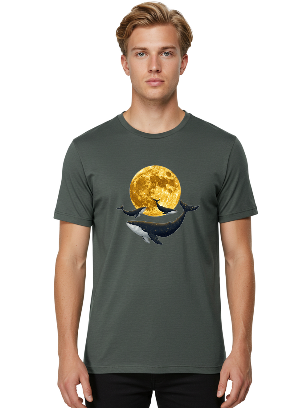 Whales-And-Moon Men'S Graphic Tee, 100% Cotton, Comfortable Casual Summer Wear, Machine Washable, Vintage Camera, Old Camera, Antique Camera, Black Camera, Classic Photography, Photography Equipment, Nostalgic Device, Film Camera, Camera Art Baj305
