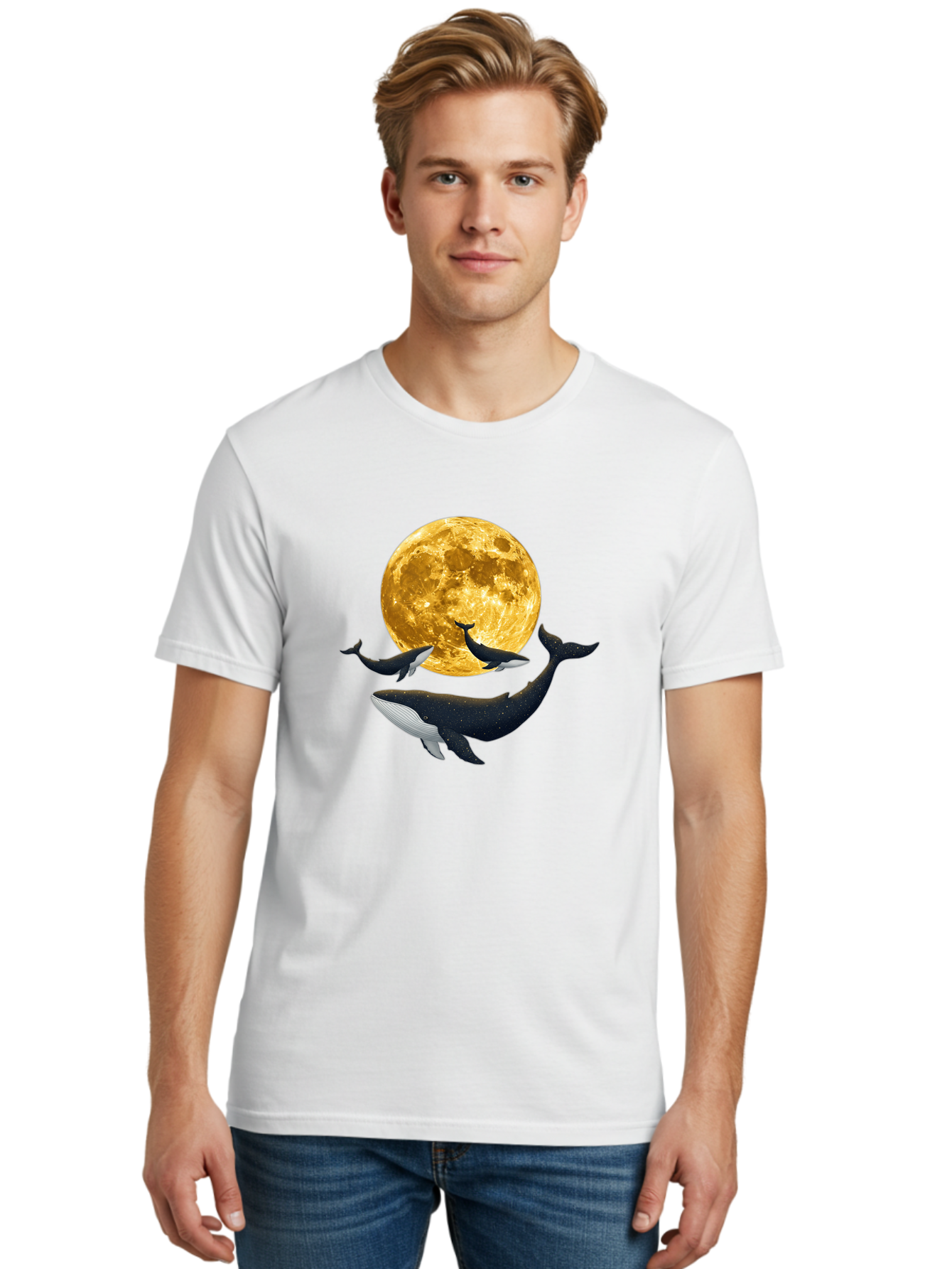 Whales-And-Moon Men'S Graphic Tee, 100% Cotton, Comfortable Casual Summer Wear, Machine Washable, Vintage Camera, Old Camera, Antique Camera, Black Camera, Classic Photography, Photography Equipment, Nostalgic Device, Film Camera, Camera Art Baj305