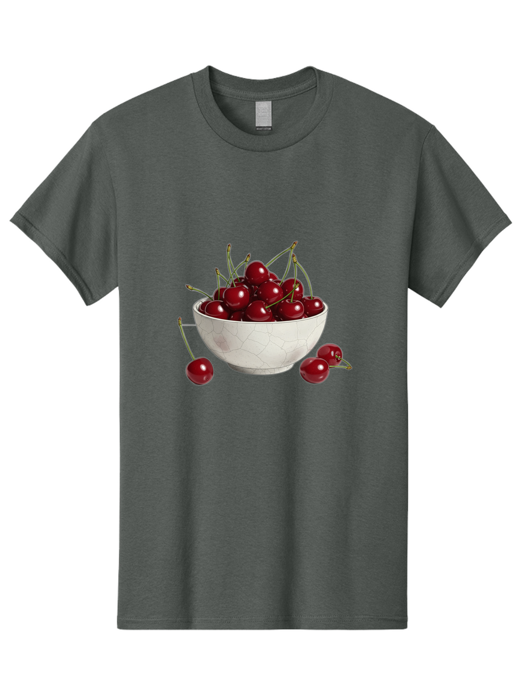 White-Bowl-With-Cherries Men'S Graphic Tee, 100% Cotton, Comfortable Casual Summer Wear, Machine Washable, Vintage Camera, Old Camera, Antique Camera, Black Camera, Classic Photography, Photography Equipment, Nostalgic Device, Film Camera, Baj309