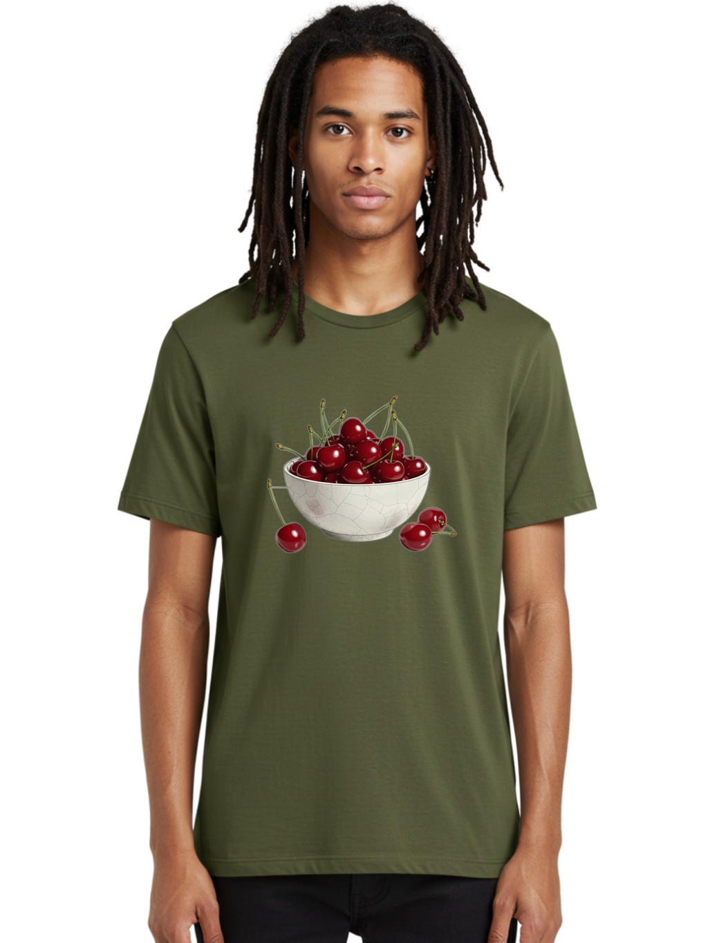 White-Bowl-With-Cherries Men'S Graphic Tee, 100% Cotton, Comfortable Casual Summer Wear, Machine Washable, Vintage Camera, Old Camera, Antique Camera, Black Camera, Classic Photography, Photography Equipment, Nostalgic Device, Film Camera, Baj309