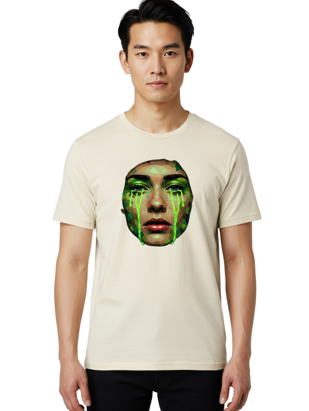 Woman-Crying-Green-Tears Men'S Graphic Tee, 100% Cotton, Comfortable Casual Summer Wear, Machine Washable, Vintage Camera, Old Camera, Antique Camera, Black Camera, Classic Photography, Photography Equipment, Nostalgic Device, Film Camera, Baj315