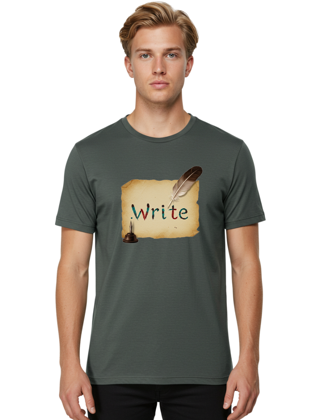 Write Men'S Graphic Tee, 100% Cotton, Comfortable Casual Summer Wear, Machine Washable, Vintage Camera, Old Camera, Antique Camera, Black Camera, Classic Photography, Photography Equipment, Nostalgic Device, Film Camera, Camera Art Baj316