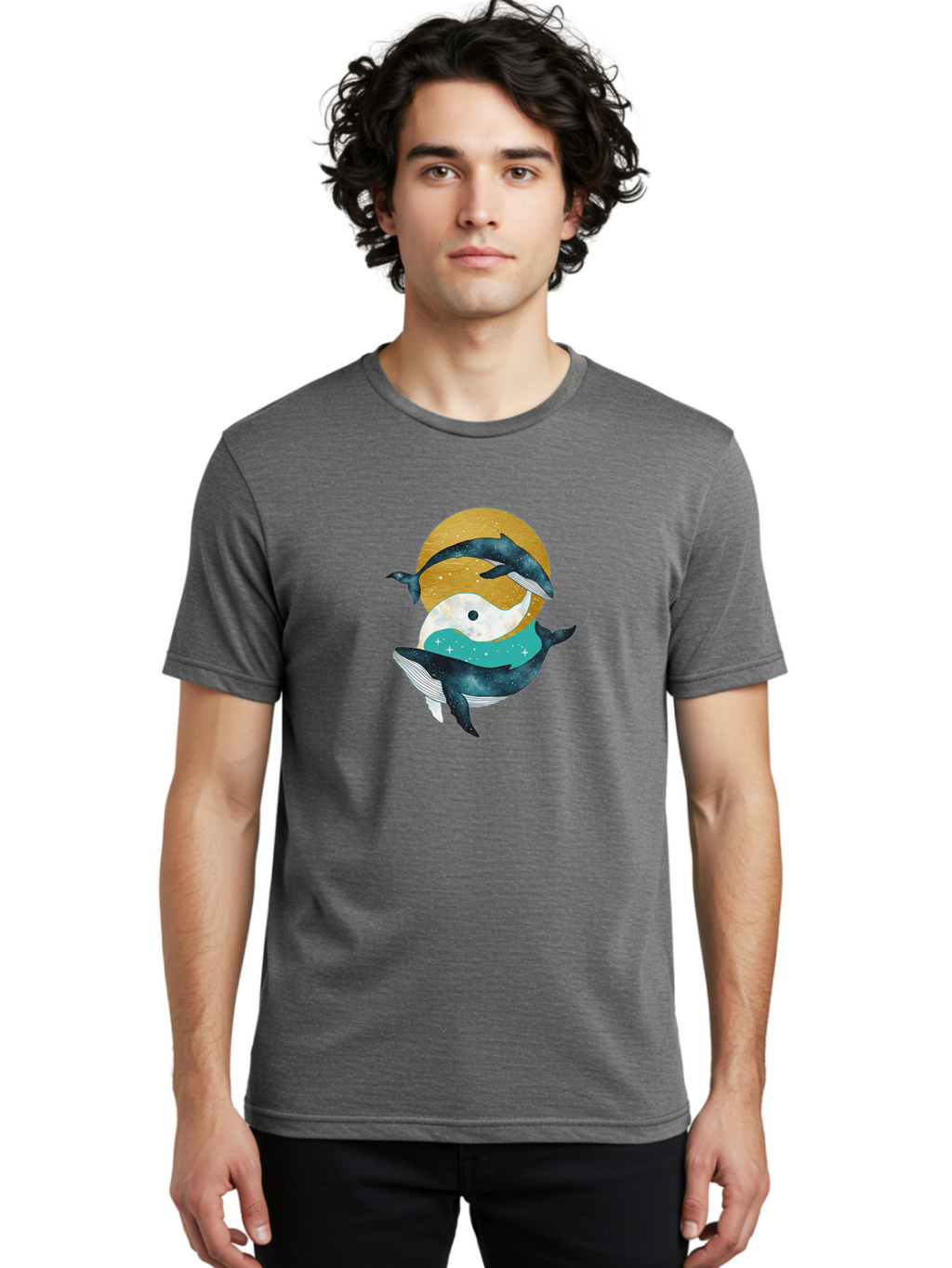 Yin-Yang-Dolphins Men'S Graphic Tee, 100% Cotton, Comfortable Casual Summer Wear, Machine Washable, Vintage Camera, Old Camera, Antique Camera, Black Camera, Classic Photography, Photography Equipment, Nostalgic Device, Film Camera, Camera Art Baj317