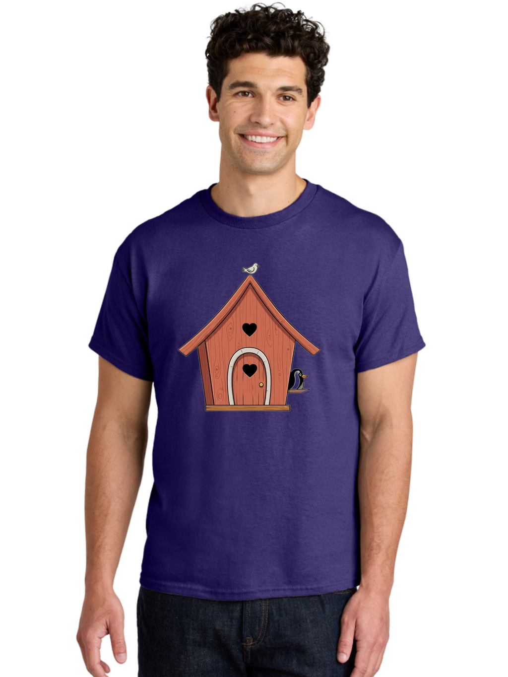 Birdhouse-With-Heart-Shaped-Windows Men'S Graphic Tee, 100% Cotton, Comfortable Casual Summer Wear, Machine Washable, Vintage Camera, Old Camera, Antique Camera, Black Camera, Classic Photography, Photography Equipment, Nostalgic Device, Baj328