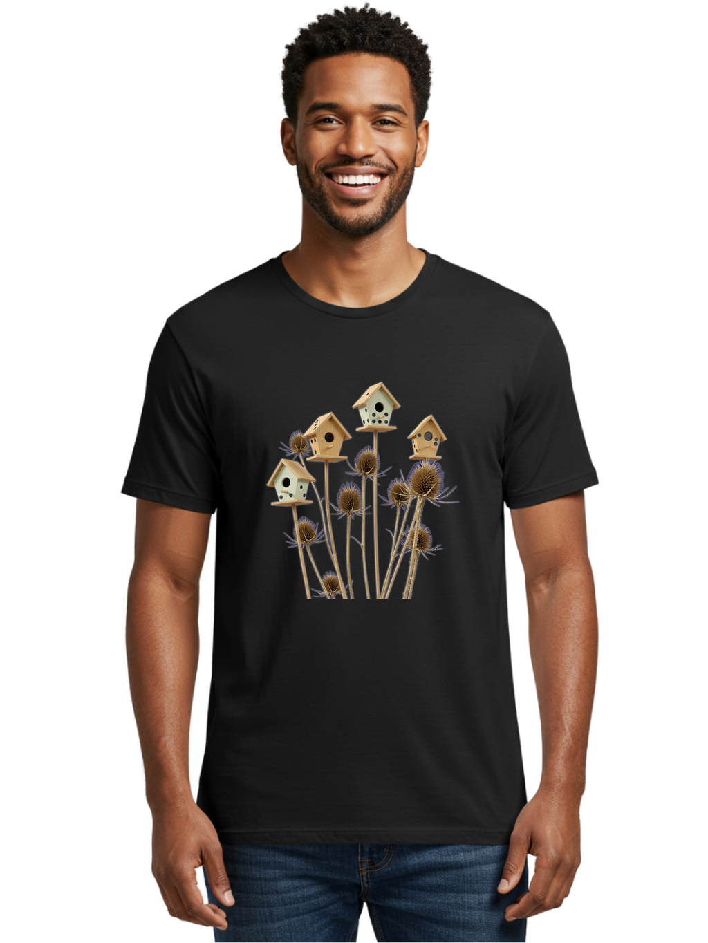 Birdhouses-On-Thistles Men'S Graphic Tee, 100% Cotton, Comfortable Casual Summer Wear, Machine Washable, Vintage Camera, Old Camera, Antique Camera, Black Camera, Classic Photography, Photography Equipment, Nostalgic Device, Film Camera, Baj330