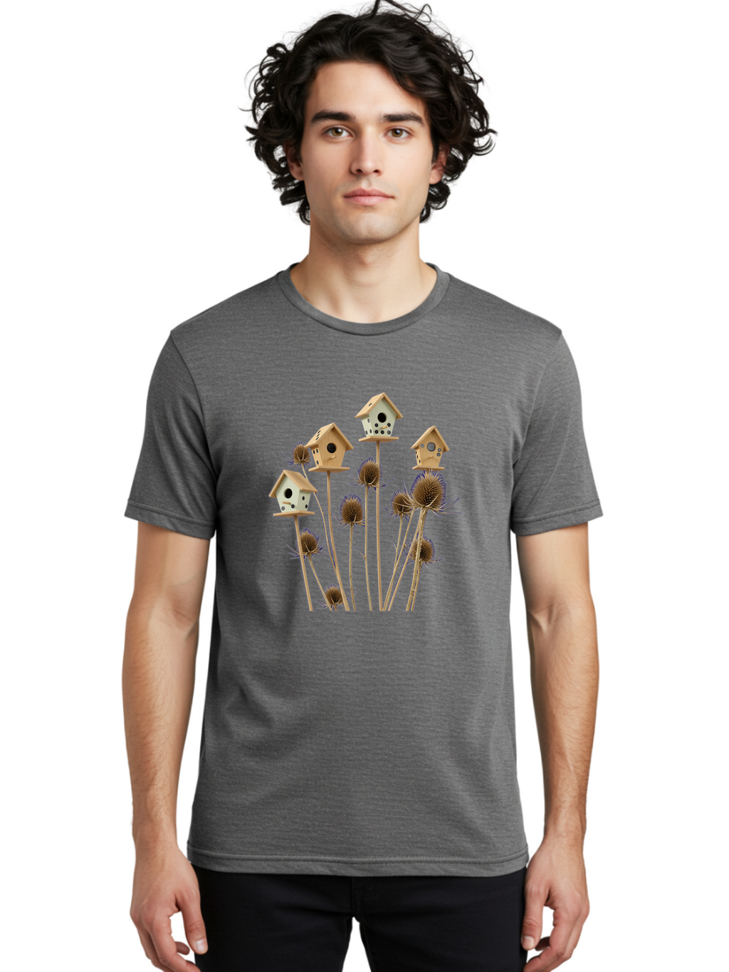 Birdhouses-On-Thistles Men'S Graphic Tee, 100% Cotton, Comfortable Casual Summer Wear, Machine Washable, Vintage Camera, Old Camera, Antique Camera, Black Camera, Classic Photography, Photography Equipment, Nostalgic Device, Film Camera, Baj330