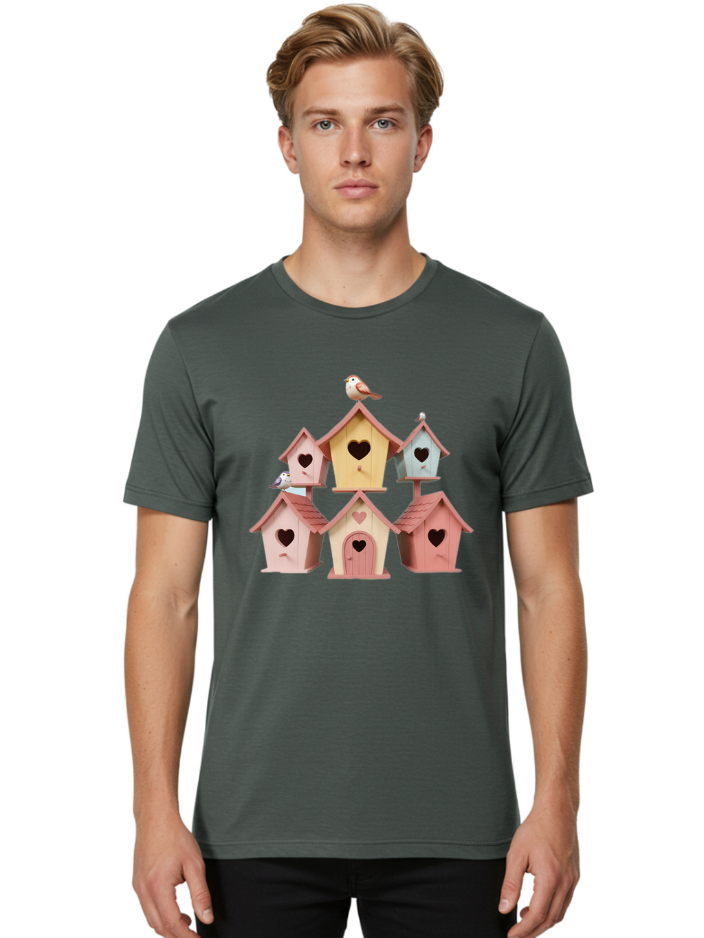 Birdhouses Men'S Graphic Tee, 100% Cotton, Comfortable Casual Summer Wear, Machine Washable, Vintage Camera, Old Camera, Antique Camera, Black Camera, Classic Photography, Photography Equipment, Nostalgic Device, Film Camera, Camera Art Baj332