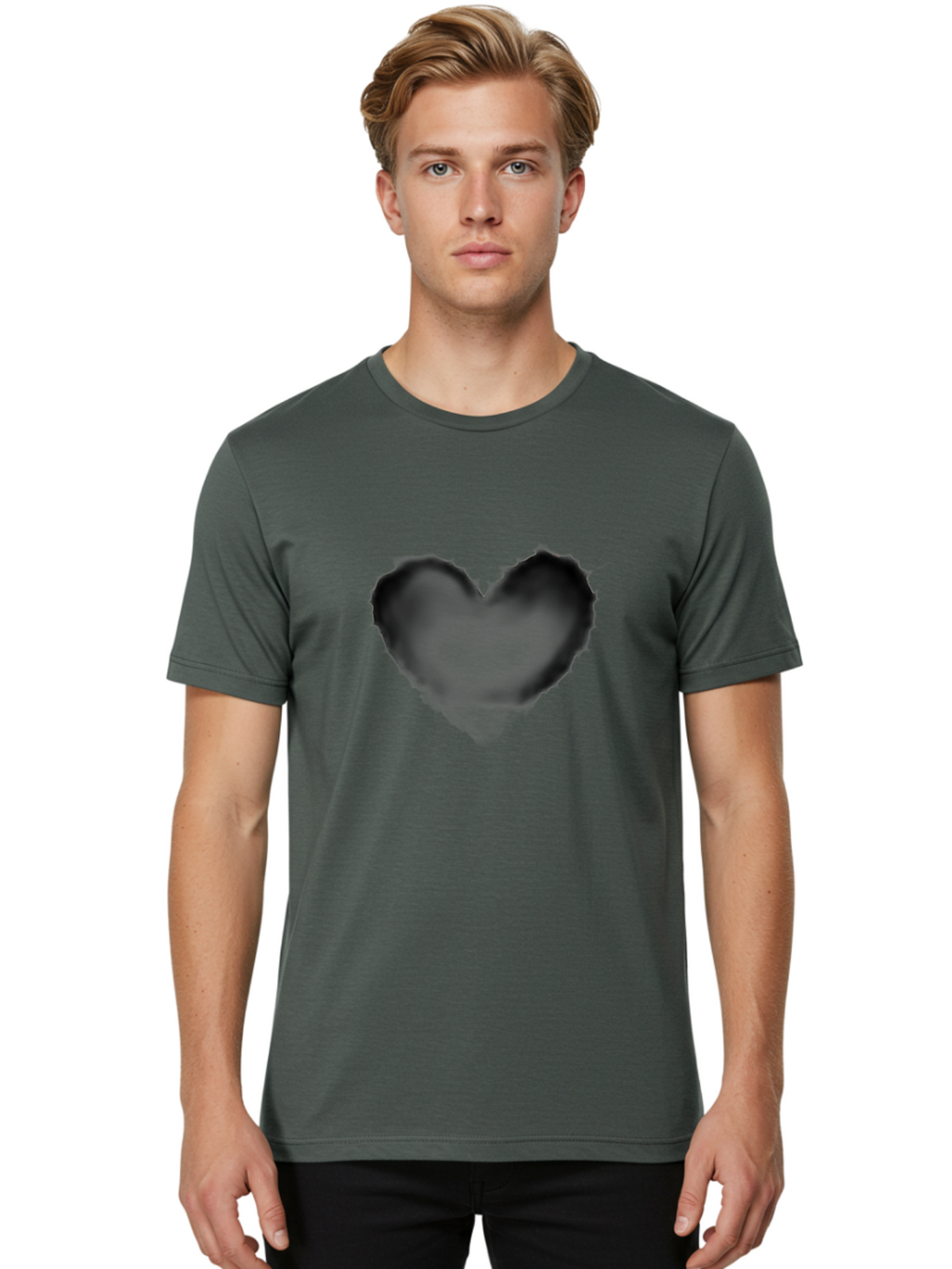 Black-Heart Men'S Graphic Tee, 100% Cotton, Comfortable Casual Summer Wear, Machine Washable, Vintage Camera, Old Camera, Antique Camera, Black Camera, Classic Photography, Photography Equipment, Nostalgic Device, Film Camera, Camera Art Baj333