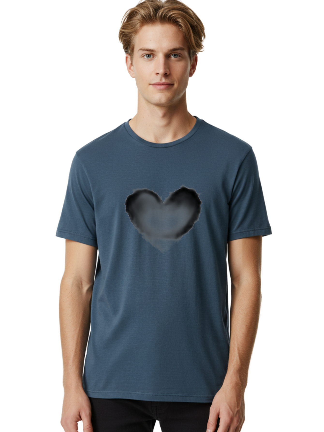 Black-Heart Men'S Graphic Tee, 100% Cotton, Comfortable Casual Summer Wear, Machine Washable, Vintage Camera, Old Camera, Antique Camera, Black Camera, Classic Photography, Photography Equipment, Nostalgic Device, Film Camera, Camera Art Baj333