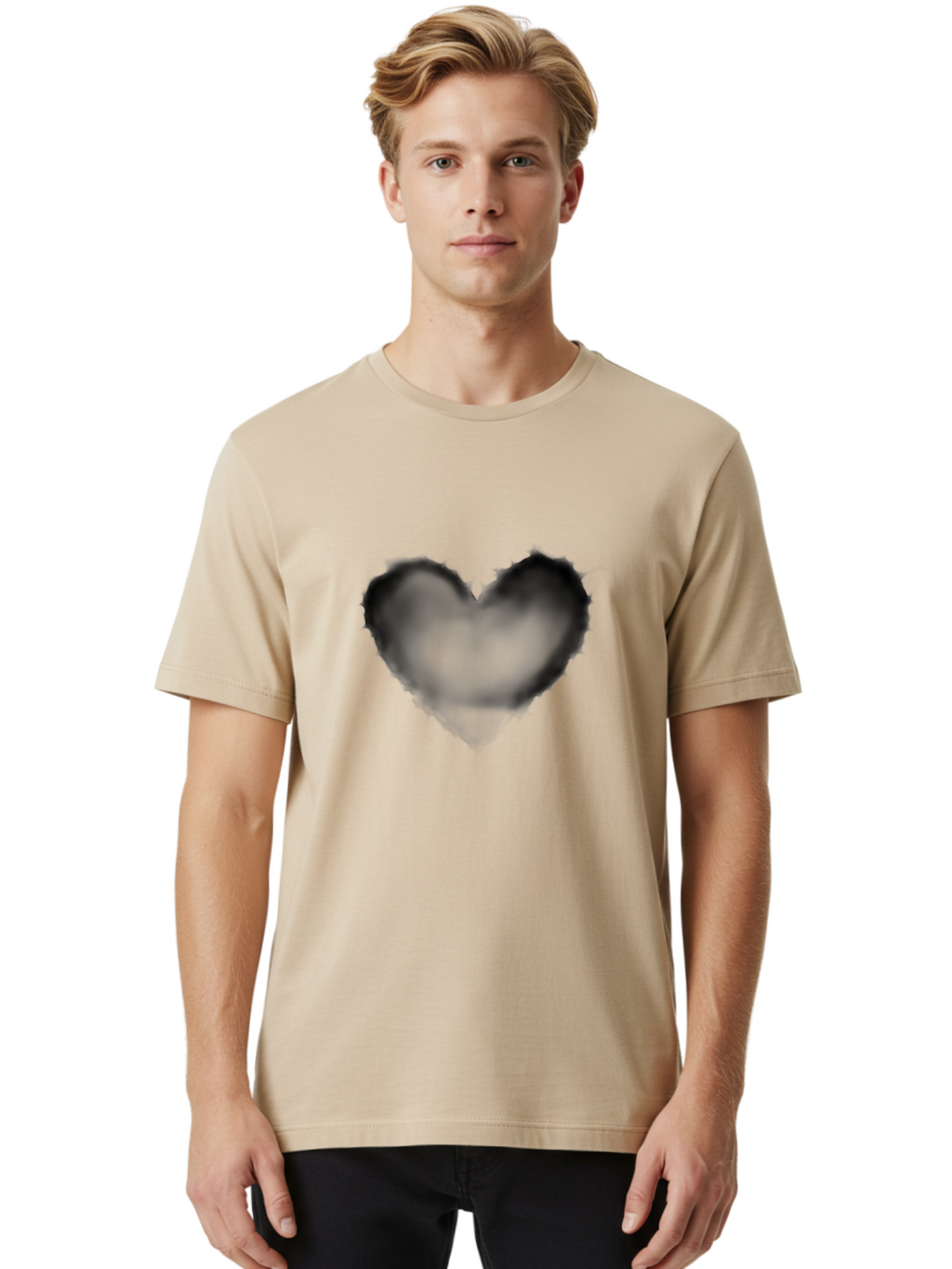 Black-Heart Men'S Graphic Tee, 100% Cotton, Comfortable Casual Summer Wear, Machine Washable, Vintage Camera, Old Camera, Antique Camera, Black Camera, Classic Photography, Photography Equipment, Nostalgic Device, Film Camera, Camera Art Baj333